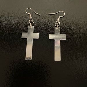 Cross Earrings, 2pc set